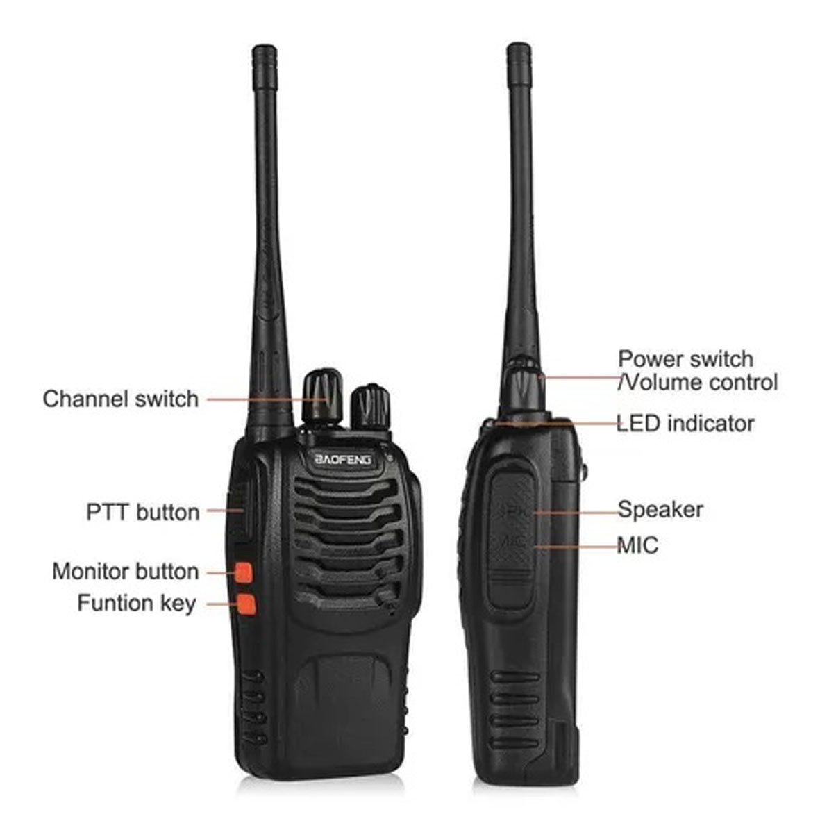 Radio Walkie Talkie Baofeng Bf 888s Uhf